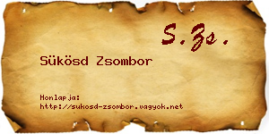 Sükösd Zsombor névjegykártya